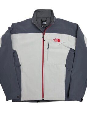 THE NORTH FACE Shell Jacket Gray Waterproof Light Windbreaker Coat Mens Small